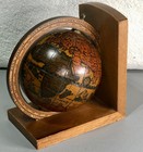 Vtg Antique Olde World Globe Medieval Axis Sphere Maps Astronomy Italy Bookend