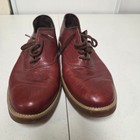 Freeman Mens Burgundy Leather Lace Up Oxford Derby Shoes