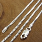 1 5mm Solid 925 Sterling Silver Italian Unisex Round Box Chain Rounded Necklace