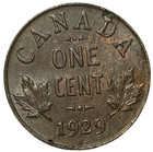1929 Lamination Error Reverse Canada Small Cent Red-brown Rb Lot B12-547