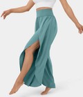 Pantalones De Yoga Holgados Con Abertura Para Mujer  Pantalones De Verano El  sti