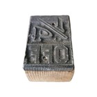Vintage Metal   Wood Letterpress Type   Printing Block 1 4 Off Retail Stamp