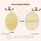 2 Pack Natural Loofah Body Scrubber Exfoliating Shower Sponge Bath Brush