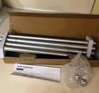 Curtain Rod 32   58 In Brushed Nickel W  Finials Brackets Screws Complete Set