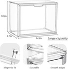Clear Acrylic Display Case  Stackable Plastic Storage Bins With Magnetic Attract