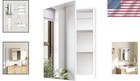 Wall-mounted Bathroom Vanity With Mirror Medicine Cabinet Storage White