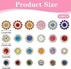 100pcs Multicolor Crystal Glass Gems  Sew On Rhinestones For Clothes With Metal