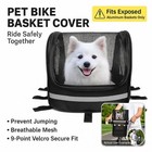 Dog Bike Basket Cover  Breathable Mesh Pet Carrier Cover For Small Pets  Secu   