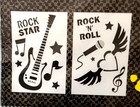 Show-offs Everyday Fun Decorative Stencils - Rock  n  Roll - 2 Sheets