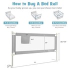 77  Bed Rails For Toddlers Vertical Lifting Baby Bed Rail Guard With Lock Grey