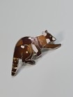 Raccoon Lapel Pin Shades Of Brown  Silver   White Colors Vintage