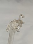 Elephant Stir Sticks Swizzle Sticks  read  Vintage Lot Of 4 Hand Blown Glass
