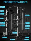 2200lbs Smith Machine Squat Rack Power Cage W  Attachments For Home Gym Training