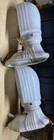 Pair Of Art Deco Porcelain Wall Sconce Light Fixture Milk Glass Shade Pull Cord