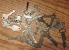 Lot Of 24 Antique vintage No Name Flat Keys  1 Push Type Padlock Key  Read 