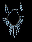 Necklace   Earring Set Vintage Czech Glass Beads Art Deco  Waterfall Jewelry Set