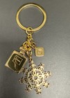 Chanel Gold Key Chain Cc Logo Limited Edition Keyring Bag Charm New