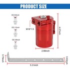 Red Oil Catch Can  300ml Universal Baffled Catch Can Kit With 5ft 3 8 Inch
