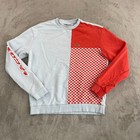 Lacoste Colorblock Sweatshirt Youth 16 Light Blue Orange Embroidered Crocodile