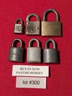 Lot Of 6 Miniature Brass   Steel Padlocks   Old Antique Vintage Lock Lot  300