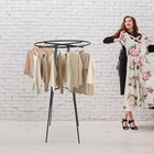 Chrome 36  Round Clothing Rack Hight 48 - 72  H Leveler Glides Garment Black New