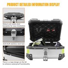 28l Motorcycle Luggage Tail Box Scooter Trunk Storage Top Case Waterproof Silver