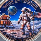 Moon Exploration Discover The Unknown 5oz  999 Fine Copper Space Series