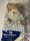 Vtg Iop Boots Bedtime Night Bear Hot Water Bottle   Cover Stuffy Plush Robe Blue
