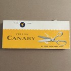 Yellow Canary 8    All Chrome Plated Pinking Shears Sewing Scissors Unused W box