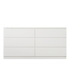 Modern 6 Drawers Double Dresser Wood Storage Cabinet Bedroom Dresser White