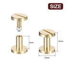 30pack Brass Chicago Screws 8x10mm Post Nail Stud Rivets For Leather Craft