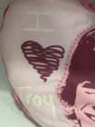 Vintage 2000s High School Musical Heartshaped Throw Pillow Troy Bolton Zac Efron