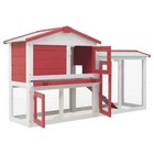 80 3  Outdoor Large Rabbit Hutch Wooden Chicken Coop Small Animal House Pet Cage