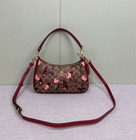 New Coach Women   s Teri Cherry Shoulder Bag Cy694 In Signature Canvas Bag
