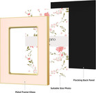 2 5x3 5 Enamel Picture Frame With Real Glass Cover  Small Photo Frame With Gold