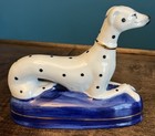 Vtg Beautiful Staffordshire Type Art Deco Dalmatian Laying Down Porcelain 7x5   