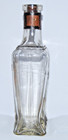 Antique 1910s Q-ban Hair Tonic Bottle Embossed Glass Vintage Labels Cork Memphis