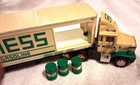 Hess 1983 Tractor Trailer Toy Truck Bank With 3 Oil Drums Hong Kong Vtg