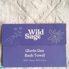 One New Wild Sage Southwestern Pattern 100  Cotton Bath Towel Ivory With Tassels