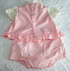 Vintage Baby Dress Set Mayfair Pink Pinafore  daddy s Darling  Embr Size 0-3 Mo