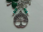 Irish Clover Celtic Tree Of Life Shamrock Key Chain Purse Clip Bag Charm Fob