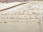 1667   1620 Fawkes Family North Yorkshire 2 Handwritten Paper Documents  tatty