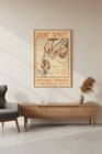 Rare - Don t Spit Anti-tuberculosis Vintage Poster - 24x36 Print