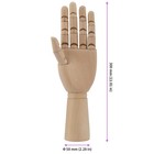 2 Pcs 12 Inches Wooden Hand Model  Left And Right Wood Art Mannequin Hand  Fl   