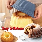 Silicone Buntz Cake Pan 9 5 Inch Nonstick Fluted Pans For Baking silicone Rou   