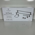 Landia Home 6-piece Bath Hardware Collection Set Brushed Nickel 2 Towel Bars