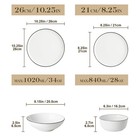 Malacasa 12 16 18 24pc White Porcelain Dinnerware Set Bowl And Plate Set For 4 6