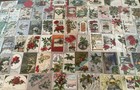 Huge Quality  Lot Of 100 Antique Christmas vintage  Postcards in Sleeves c788