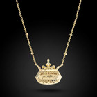 Kendra Scott 2025 Disney Princess Elisa Gold Pink Crystal Pendant Necklace Crown