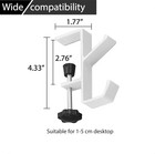 Adjustable Hook For L Shaped Gaming Desk  Under Desk With White